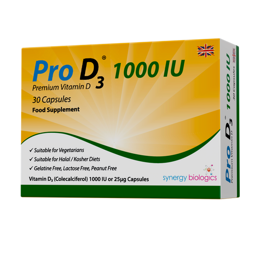 Pro D3 1000 IU - Vitamin D3 (30 Daily Capsules)