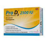 Pro D3 2500 IU Vitamin D3 30 Capsules - High-Potency UK Supplements for Immune Support and Wellbeing