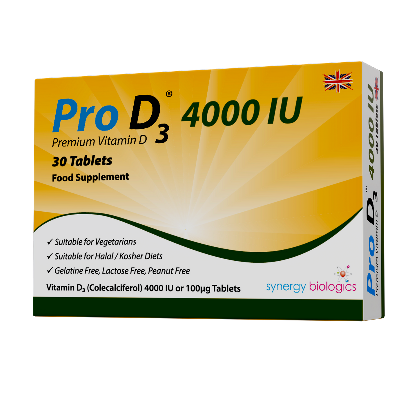 Pro D3 4000 IU - Daily Vitamin D Tablets
