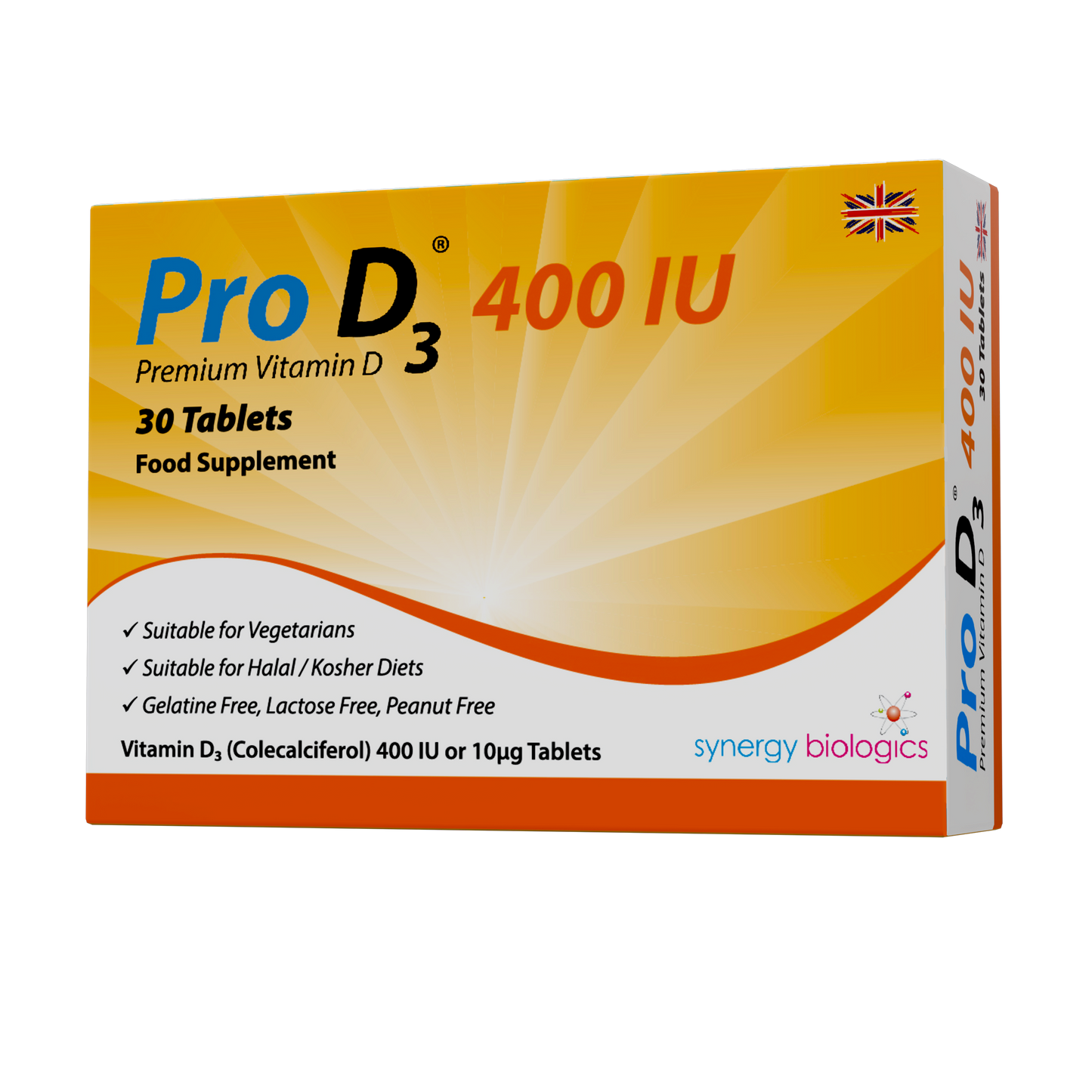 Pro D3 400 IU - Daily Vitamin D Tablets