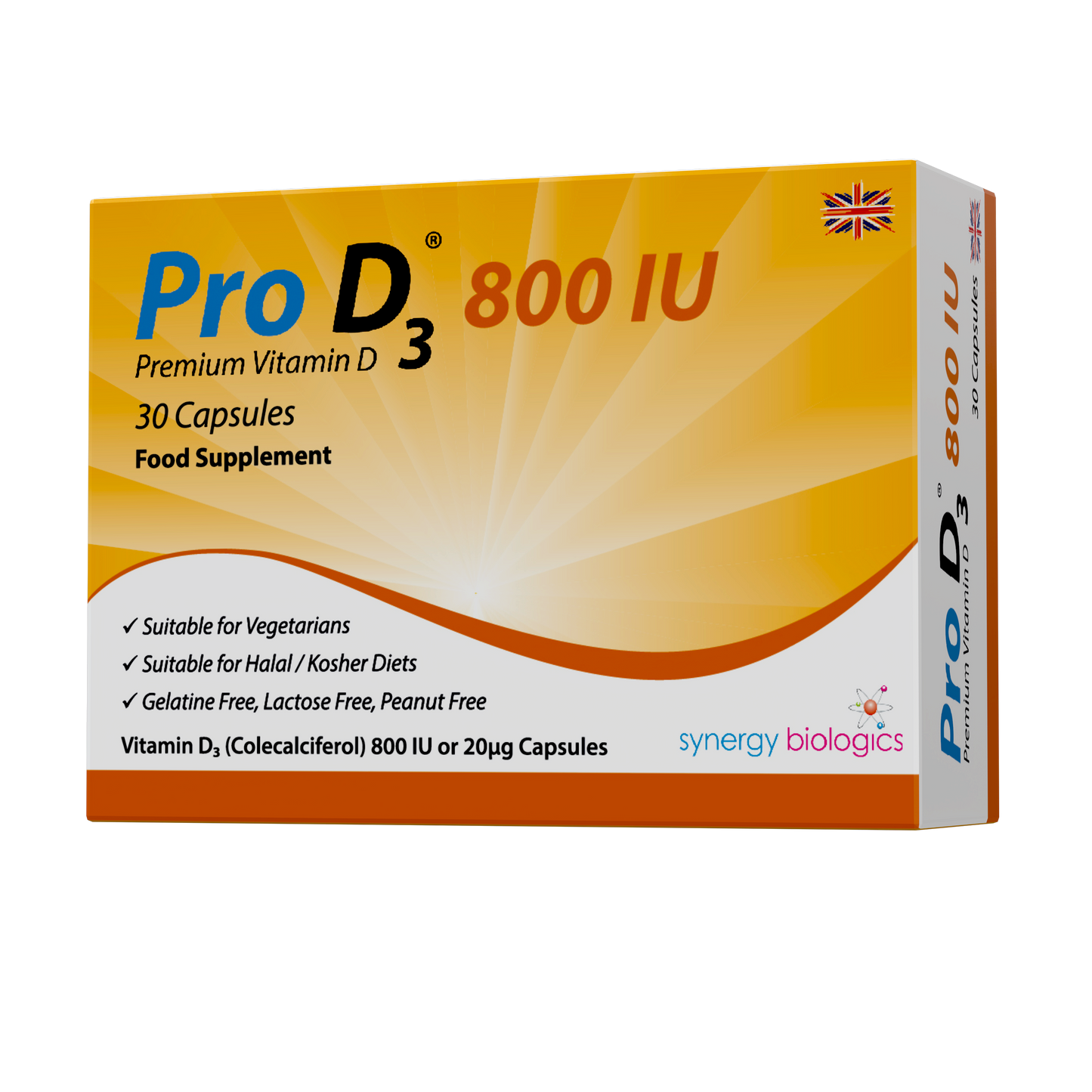 Pro D3 800 IU - Daily Vitamin D Capsules