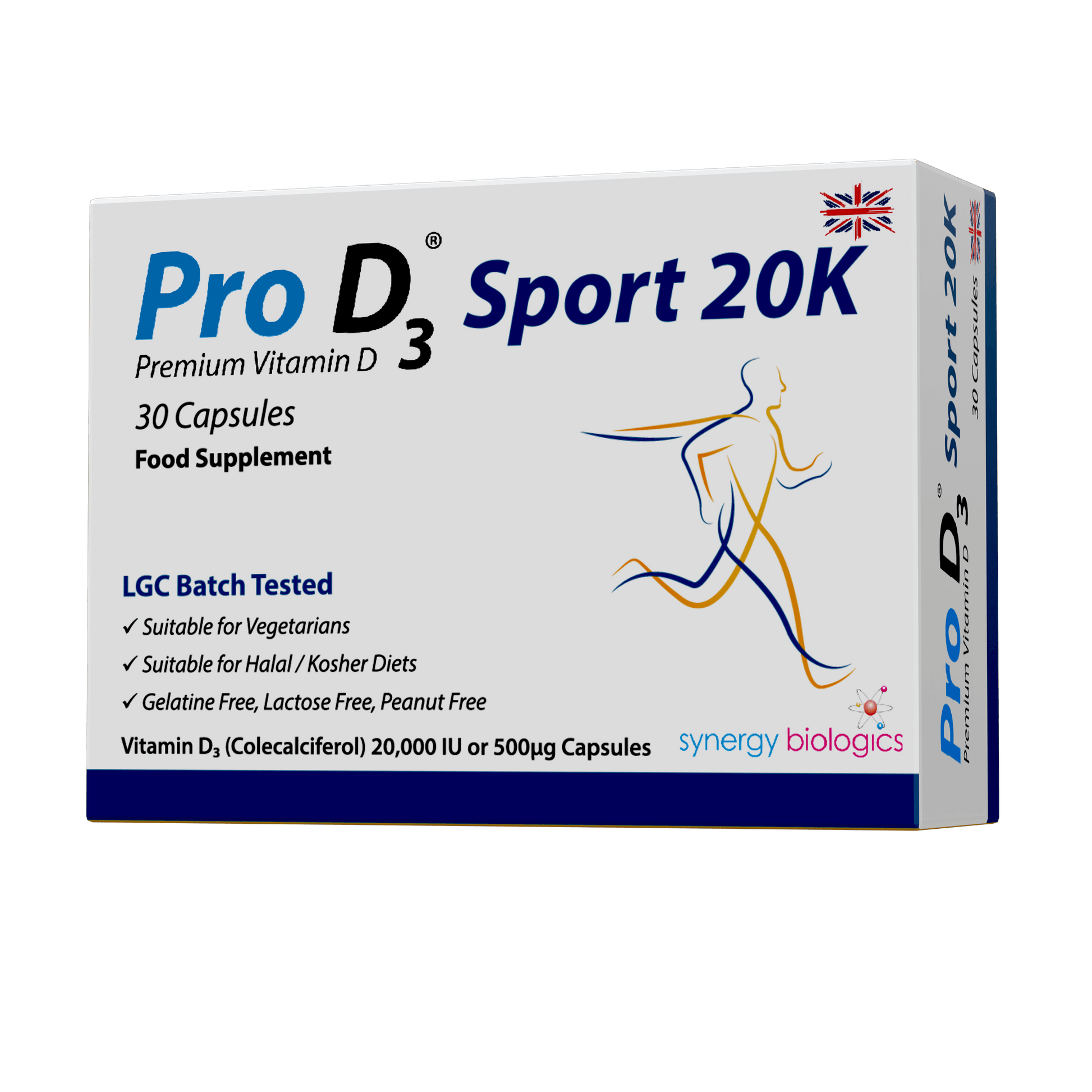 Pro D3 Sport 20K - Vitamin D3 Capsules for aspiring and elite athletes looking for LGC and Informed Sport Approval